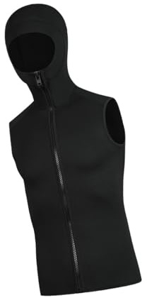 mophrati Muta da Sub da 3 mm, Gilet con Cappuccio, Gilet Termico, Canoa, Snorkeling, Surf, Nuoto, Kayak, Avventure, Cerniera Frontale, Cerniera da 3 mm, Neoprene per Immersioni