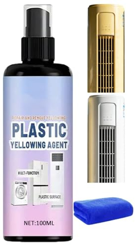 Spray sbiancante per plastica, detergente ad azione rapida per plastica bianca e chiara, ideale per condizionatori, elettrodomestici, giocattoli, dispositivi elettronici, superfici di cucina e (1pcs)