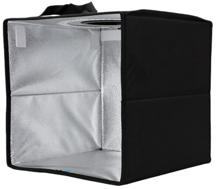 Luocute Scatola Luminosa Fotografica 12x12 Pollici, Scatola Luminosa per Studio Fotografico con 120 Perline LED Dimmerabile 1% Pieno 10 Livelli CRI 97, Tenda da Tiro Pieghevole per