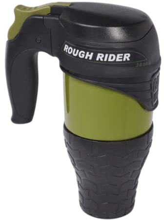 Only Mug 24 Ounce Designed For Lawnmower or Off-Road Vehicle - Double Wall Vacuum Insulated Mug - Spill Proof / Leak Proof Tractor Mug Hot/Cold SuperFlex Base Forms Tight To Fits Any Cup Holder