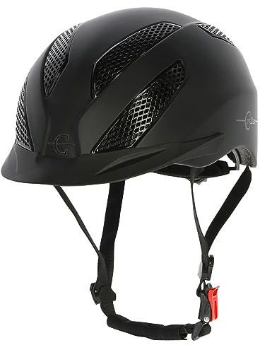 Kerbl Covallerio EXite - Casco de equitación con Sistema de Disco, Cierre rápido, Unisex, L/XL