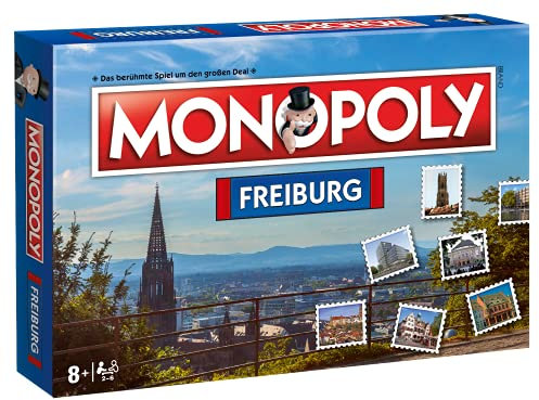 Winning Moves - Monopoly - Freiburg - Spielklassiker im Freiburg-Design - Alter 8 + - Deutsch