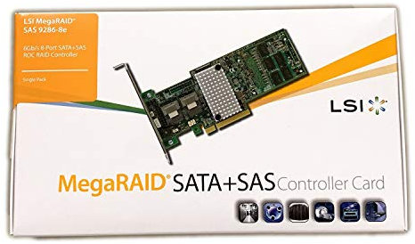 Broadcom LSI MegaRAID 9286-8e SAS SATA ROC RAID Controller LSI00332 8 porte L5-25421-20 (confezione al dettaglio)