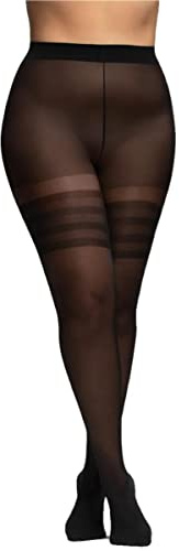 Pompeaa 6 Collant da Donna Velato Opaco 40 Denari con Banda antisfregamento Vari Colori e Taglie (Nero, XXXL)