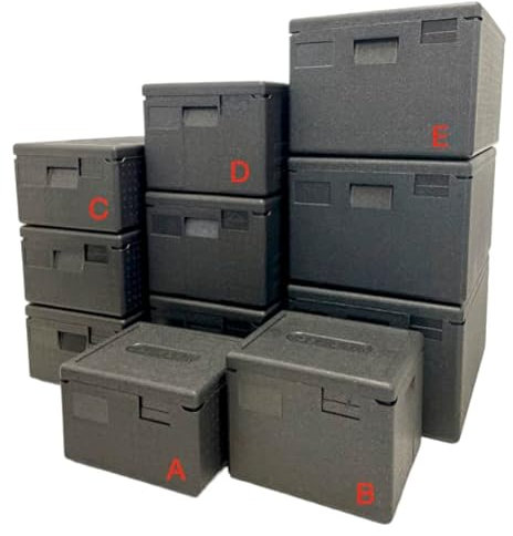 ZStyle Thermobox aus EPP, Isothermischer Behälter, professionelle Isolierbox für heiße und kalte Lebensmittel, Catering, EPP Box, Transport, Eco Line (E - 69 x 49 x 37 cm - Fassungsvermögen 80 l)