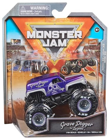Monster Jam 2023 Spin Master 1:64 Diecast Truck Serie 32 Alternative Abmessungen Grave Digger The Legend, Mehrfarbig