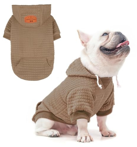 BEAUTYZOO Dog Hoodies Sweater for Medium Dogs, Waffle‑Like Laminated Coat