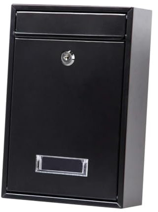 DOITOOL Simple Design Metal Mailbox Wall Mounted Newspaper Case Easy to Install Secure Mail Storage