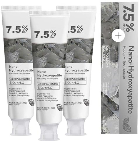 Lonvgrt Geelike Nano Hydroxyapatit Tandkräm, 3pcs, Fluorofri, Mild Men Effektiv, Skonsam För Känsliga Tänder
