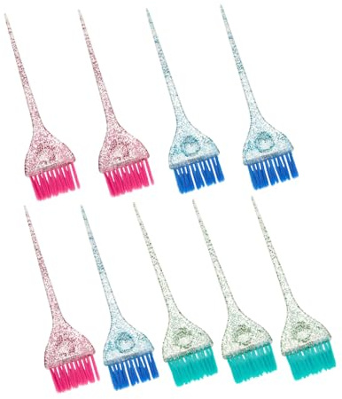 ARTSEWPLY 9pcs Hair Coloring Brush Plastic Reusable Hair Dye Applicator for Balayage Highlights Root Touchup Versatile Salon and Home Use Hairdressing Tool