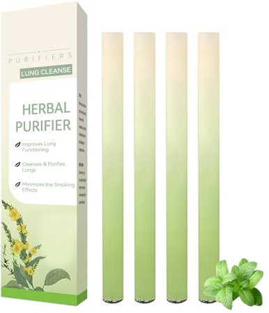 Clawrex Mullein örtlungrengörare, 4 stycken lung purifier for breathing ease, naturlig inhalator pinne, mild formel