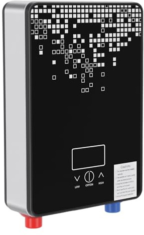 Genomströmningsvärmare 220 V elektrisk varmvattenberedare med LED-display och duschhuvud 6,5 KW temperatur 30–55 ℃ väggmontering genomströmningsvärmare för badrum och kök