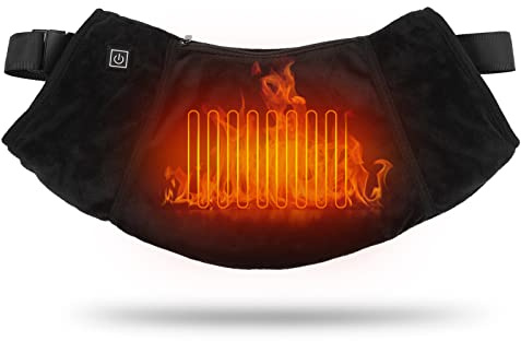 CHICIRIS Manchon Chauffant, Chauffe-Mains électrique en Velours Doux avec Chauffage Réglable, Sac Banane Rechargeable Idéal pour Le Ski et Le Camping