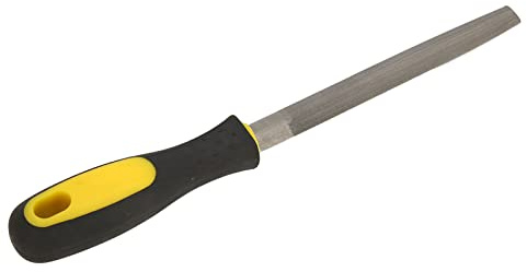 SIXRUN Metallfil, Halkfri Mellantand Dubbelkornig T12 Kolverktygsstålfil, med PP-plastgummimaterial, för Stål Koppar Aluminium och Mer