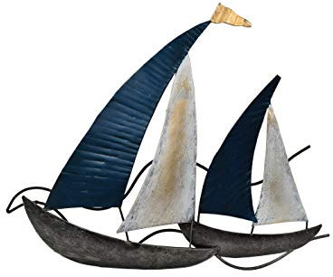 Klp Wanddeko Schiff Metall Segelboot Segel Boot Maritim Deko Hänger Skulptur Figur