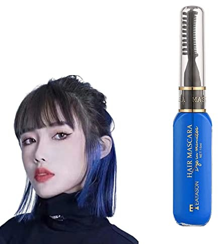 Hair Spray Colour,Temporary Hair Chalk Comb Washable Hair Dye, Instant Hair Dye for Christmas, Halloween, Birthdays, Parties (Blue)