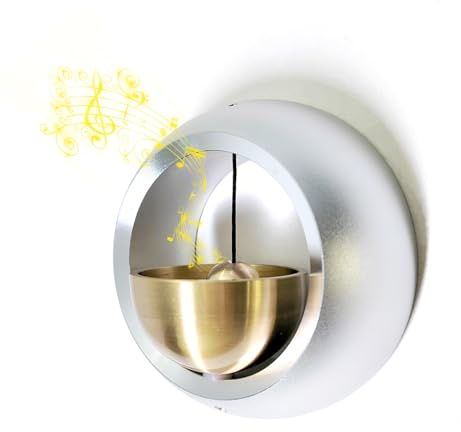 Shopkeepers Bell for Door Opening, Door Chime for Business When Entering, Easy to Install Magnetic Doorbell, Unique Business Decorations and Entrance Hanging Decorations- Creative Gift (Silver)