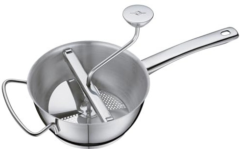KÜCHENPROFI Passaportatrice TRIO in acciaio inox di alta qualità, Ø 20 cm, con 3 dischi (fini, medi, grossolani), ideale per zuppe, salse e puree senza conservanti