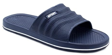 IMTY Mens Sliders EVA Slippers Pool Slide Lightweight Bathroom Shower Beach Flip Flops Sports Leisure Sandals