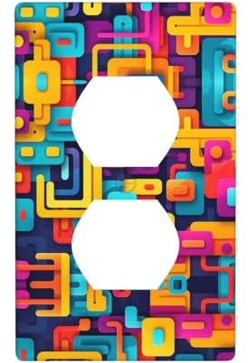 Phayah Vector Maze Pattern Duplex Receptáculo Salida Placa de pared Tamaño Estándar Policarbonato Termoplástico Cubiertas de enchufe dobles