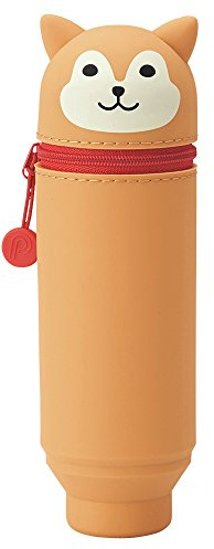 LIHIT LAB Kawaii Japanischer Shiba Hund Stand Up Federmäppchen für Schule, Büro, Uni, niedliches Schulbedarf, Tier-Stifthalter, Tasche, Halter für Teenager, Mädchen, Künstler, (A7712-2)