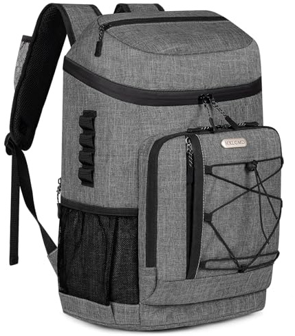 Backpack Coolers Insulated Leak Proof 30 Cans with Reusable Ice Packs, 2 Insulated Compartments Cooler Bags Portable Lightweight Beach Travel Camping Lunch Backpack for Men and Women