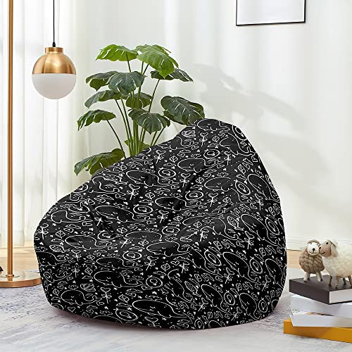 Odot Sitzsack ohne Füllung für Kinder, Karikatur Gemütlicher Sitzsack Sofa Kuscheltier Aufbewahrung Sitzsack Bezug Mädchen Klein Beanbag Chair Sitzsäcke Sitzsackbezug (100x120cm,160)