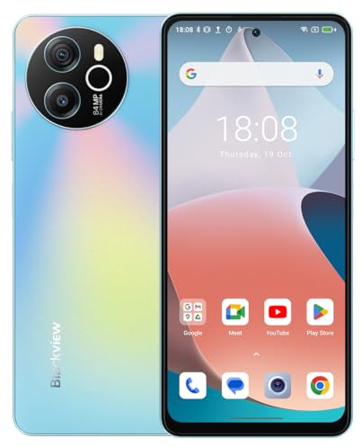 Blackview Shark 8 Smartphone Ohne Vertrag, 16GB+256GB, 6,78 FHD+ 120Hz, 64MP+13MP Kamera, 33W Schnellladung, DREI Kartensteckplätze, Android 13 Handy, Smart-K Box Lautsprecher, GPS NFC Blau