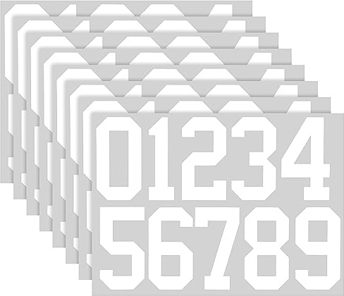 TaoBary 8 Sheets Mailbox Numbers Stickers Waterproof Vinyl Number Stickers Self Adhesive 0-9 Vinyl Decals for Car/Home/Residence(6 Inch,White)