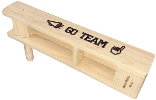 Big GO TEAM Wooden Mexican Matraca Noisemaker - 15 Long Ratchet Football Cheers