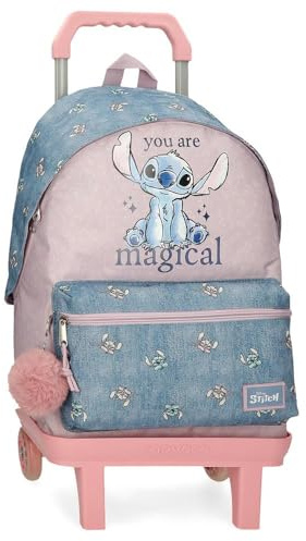 Disney Stitch You Are Magical Equipaje- Bolsa de Mensajero, Niñas, Azul