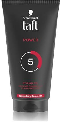 Taft Power Styling Gel 150ml, Gel per capelli con tenuta forte fino a 48h, con formula vegana, delicato su capelli e cuoio capelluto