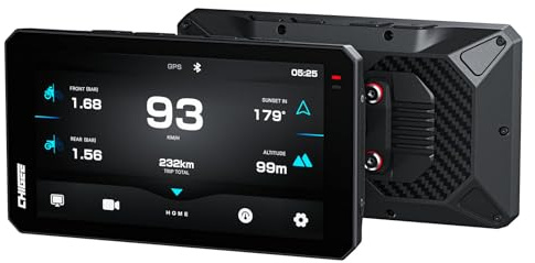 CHIGEE AIO-6 MAX Motorcycle Carplay Android Auto GPS Navigation System, 2000nits,STARVIS HDR 6 LCD, 60FPS,5G Wi-Fi BT, IPX9 Waterproof, Support Siri Google Assistant, Dedicated App