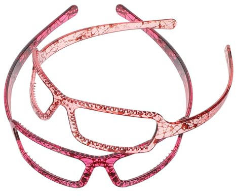 Happyyami 2pièces Bandeaux Femmes Créatifs Forme De Lunettes Lot De Bandeaux Déco Cheveux Confortables Pour Maquillage Et Soins Du Visage