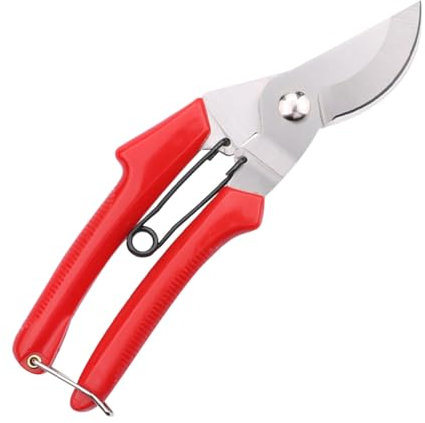 ibasenice Tijeras De Podar Tijeras De Topiario Tijeras Tijeras De Cantear Tijeras Para Plantas Tijeras Para Bordes De Césped Tijeras De Jardín Acero Inoxidable Rojo