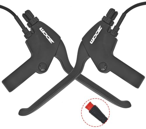 Akantor Zoom 2 Pin Brake Levers for Ebike,Electric Bicycle Brake Lever Handle,Left & Right Electronic Brake Lever Accessories for Electric Bicycle E-Bike Scooter,14cm Cable Length