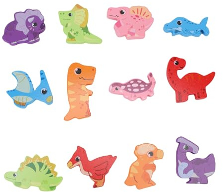 Drfeify Puzzles 3D en Bois Emboîtables pour Enfants, Solution de Rangement Pratique, Jouets d'apprentissage Polyvalents, Développement des Liens et des Compétences, Matériaux Sûrs de qualité