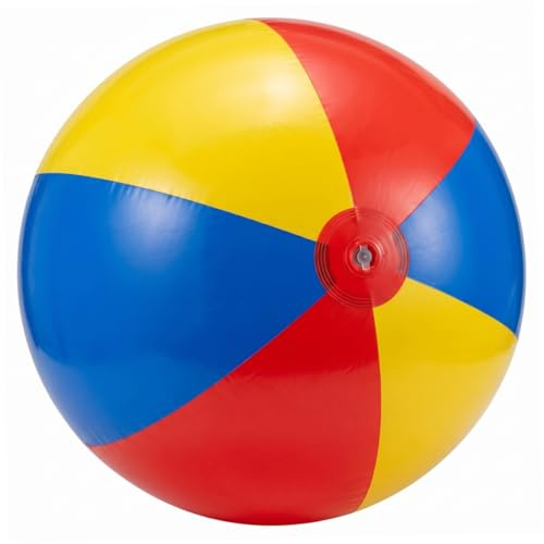 Takingup Pallone da spiaggia gonfiabile, Pallone gonfiabile gigante da 31, 5 pollici Palloni da spiaggia per giochi all'aperto in PVC morbido per bambini, Rosso Giallo Blu - Gigante