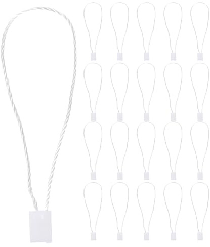 HEALSOPTHY 1200 St Nylon Hang Tag Strings med Snäpplås för Kläder Smycken Bagage och Säker Fästanordning för Butiksetiketter och Prislappar Vit Retail Accessory