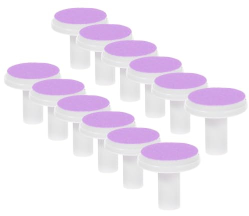 Têtes de Limes à Ongles pour Bébé 12pcs en Papier Abrasif | Coussinets en Plastique, Forme Pad pour Ongles des Pieds Mains, pour Nourrissons 6 à 12 Mois