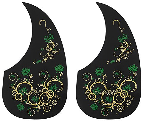 2Pcs Guitar Pickguards, Durable Self-adhesive Scratchplate Cool Guitar Pick Guards Accessories for 40 41 Folk Guitar