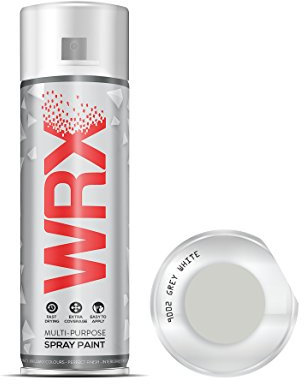 WRX Spray Paint - Grey White - 400 ml Quality Brilliant Colours Perfect Finish Brilliant All Purpose Interior/Exterior, Art, Crafts, Auto, Home Furniture, Garden, Radiator Paint 400ml