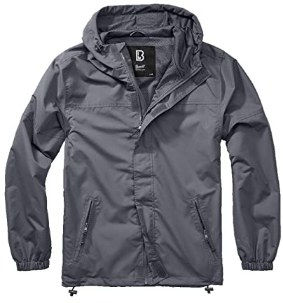 Brandit Summer Windbreaker, giacca antipioggia giubbotto da allenamento, taglie dalla S alla 5XL, Cerniera frontale antracite, M