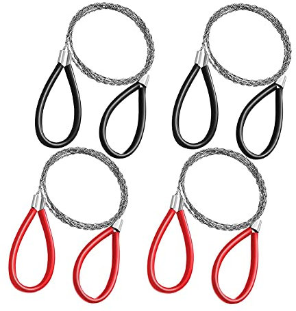 Wisyurt Coupe-Tubes 4 Pièces - Scie à Câble en Acier Inoxydable, Métallique et à Main - Outil de Coupe de Tuyau en PVC pour Bois