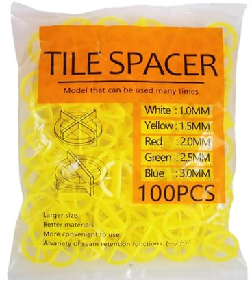 MagiDeal 100 Pieces Tile Spacers Tile Gaps Leveling System Tiling Tools Grout Spacers Cross Tile Leveling System Spacer for Wall Tiles, 1.5mm