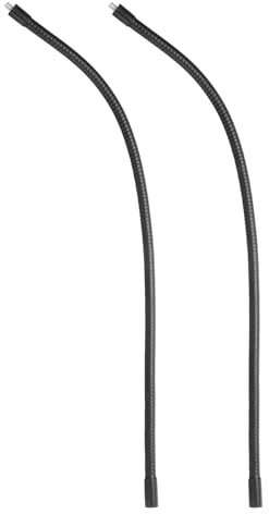 PATIKIL 20 Brazo de Cuello de Cisne 2 Piezas 1/4-20 Hembra a Macho Rosca Metal Universal Manguera Brazo Flexible Tubo de Extensión para Cámara Teléfono Micrófono Negro