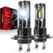 OUSHI Bombillas H7 LED Coche, 30000LM 80W 500% Luminosidad 6000K Blanca Xenon 1:1 Mini Tamaño No Requiere Adaptador Plug and Play Bombillas LED H7 Canbus, 2 Piezas