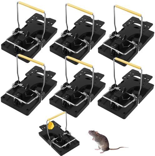 Mausefalle, 6 Stück Profi Mäusefalle Schlagfalle Rattenfalle Schlagfallen Hochfeste ABS Plastikmausfallen Wiederverwendbare Rattenfalle für Haus und Draußen, Mouse Trap, Rat Trap ohne Rattengift