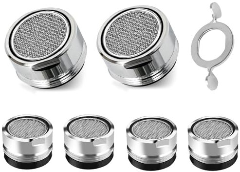 SURFOU Aeratore Rubinetto Bagno, Confezione Da Sei Filtri Rubinetti Lavandino, Aeratori Filtro Rompigetto Bidet M24 Filtrini Cucina, Areatore Risparmio Acqua Aereatore Piccoli Frangigetto Areatori