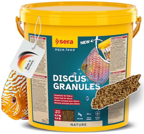 Sera Discus Granules Nature 10l (147,1 oz) | Main Feed for All Discus & Ornamental Fish | Rich in Aquatic Proteins & Minerals | No Dyes or Preservatives | Boosts Growth, Health & Fertility